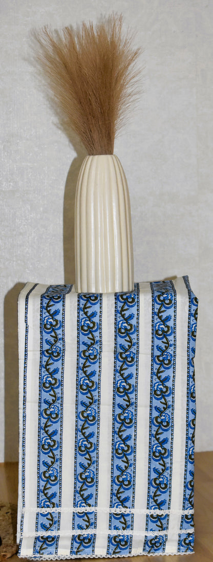 Hand Block Printed Cotton Suit with Elegant Neckwork and Soft Malmal Dupatta