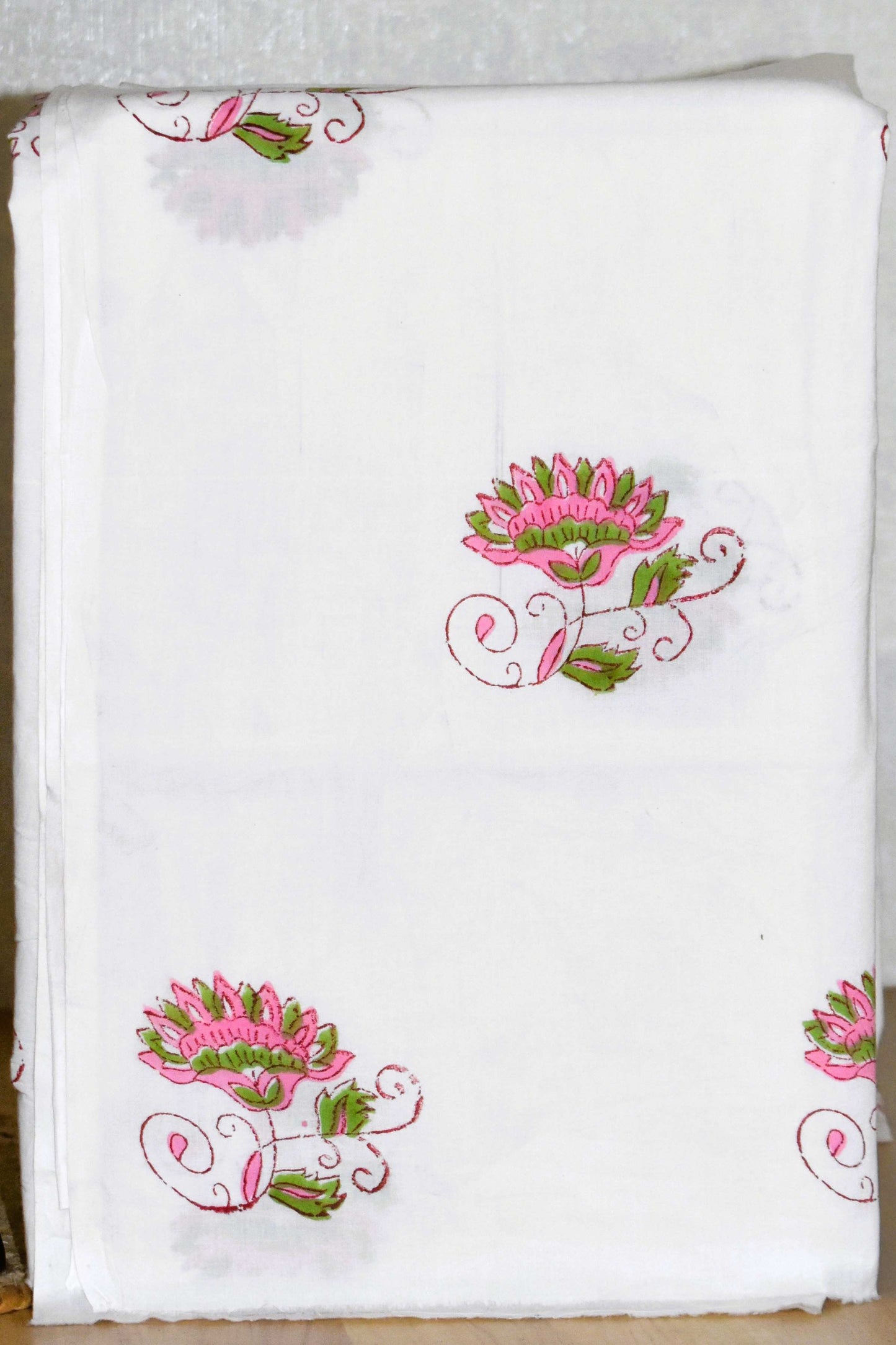 Black All-over Floral Hand Block Printed Cotton Suit With Kota Doria Dupatta