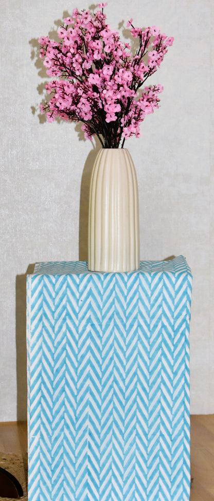 Lime Green Hand Block Printed Cotton Suit With Kota Doria  Dupatta