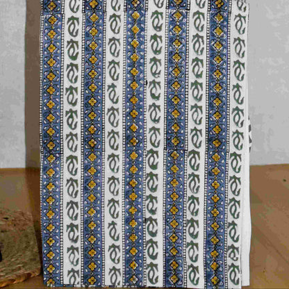 All-over Floral Hand Block Printed Cotton Suit with Malmal Dupatta