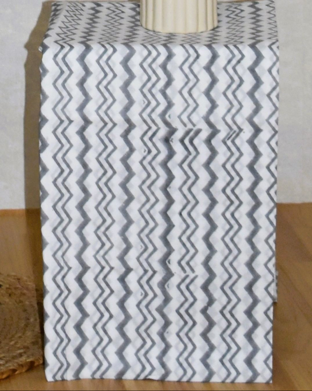 All-over Floral Hand Block Printed Cotton Suit with Malmal Dupatta