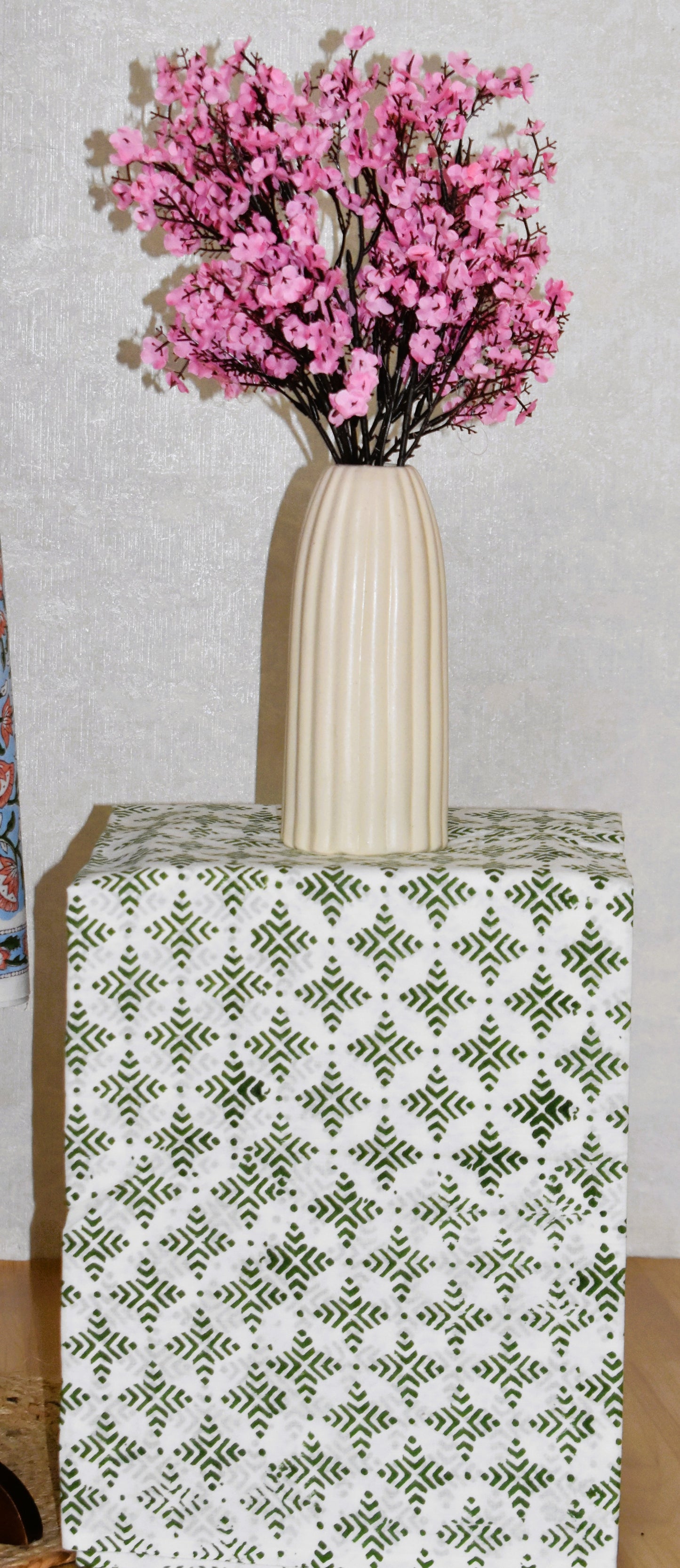 All-over Jaal Hand Block Printed Cotton Suit With Malmal Dupatta