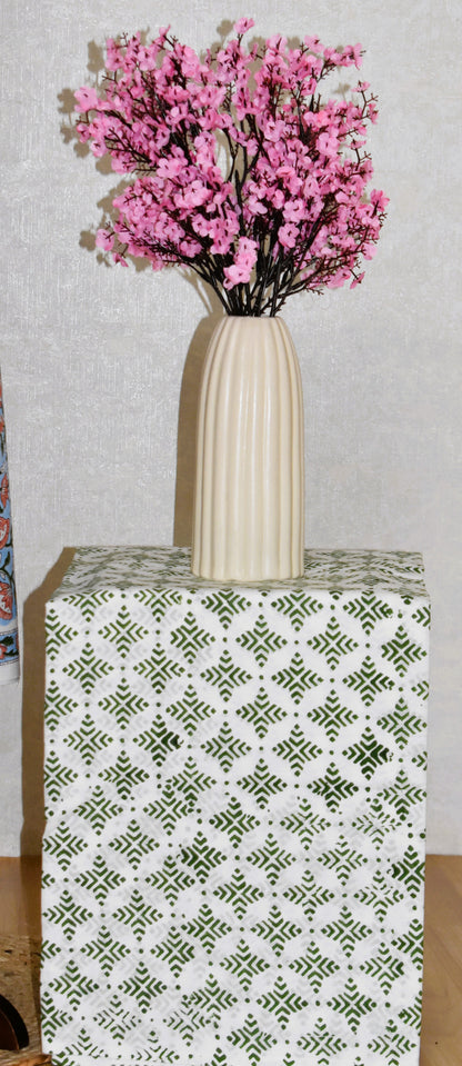 All-over Jaal Hand Block Printed Cotton Suit With Malmal Dupatta