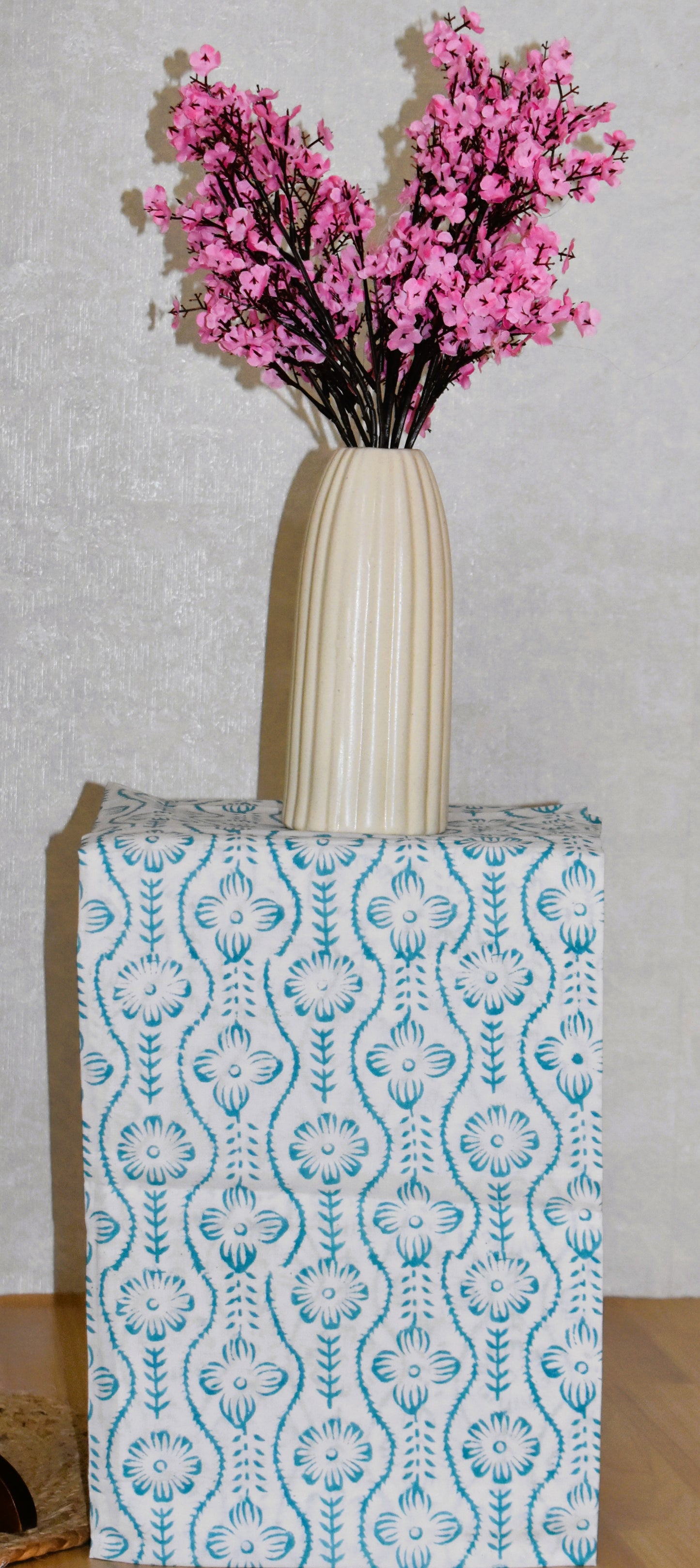 All-over Hand Block Printed Cotton Suit With Malmal Dupatta