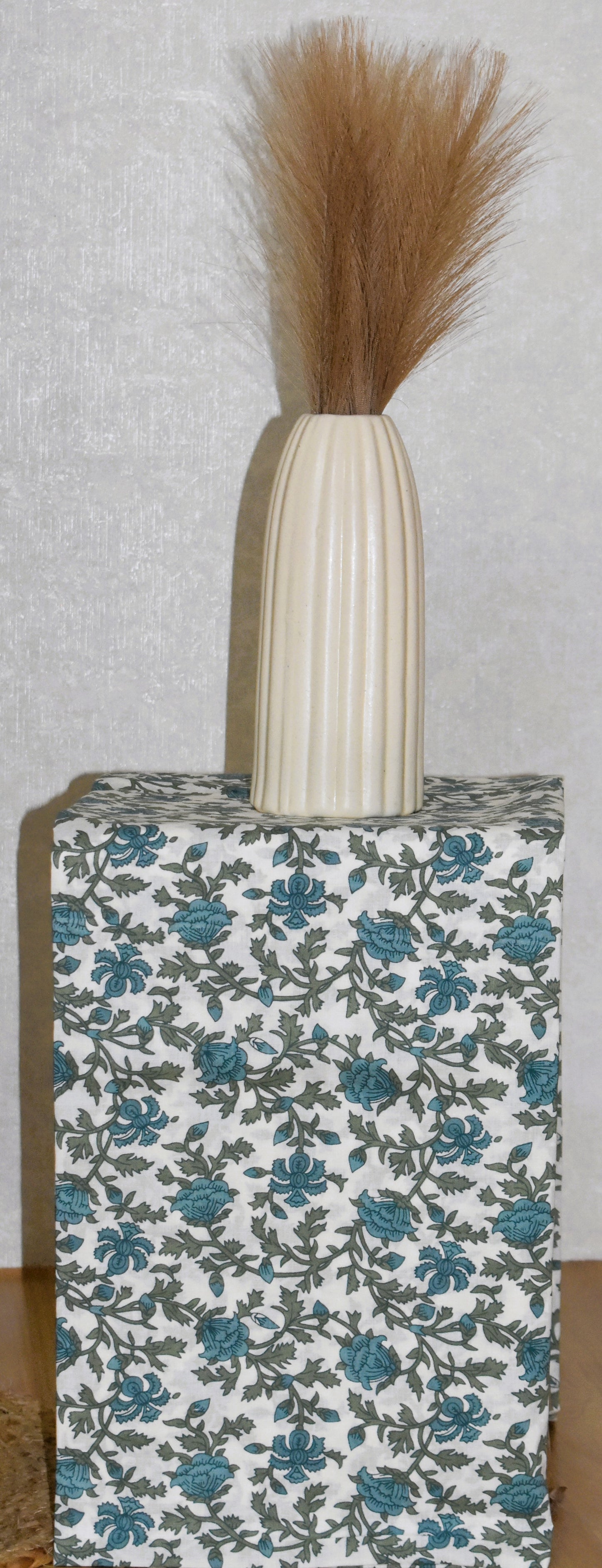 Blue Floral Jaipuri Printed Unstitched Cotton Suit Set