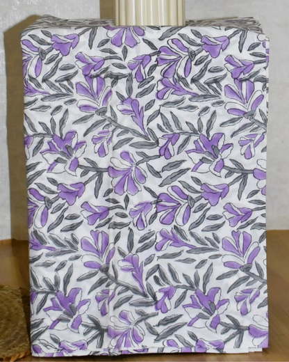 Timeless Chanderi Silk Suit with Floral Jaal Sanganeri Print