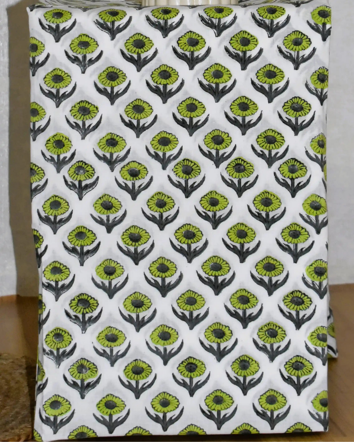 Timeless Blue Chanderi Silk Suit with Sanganeri Blue Floral Jaal Print