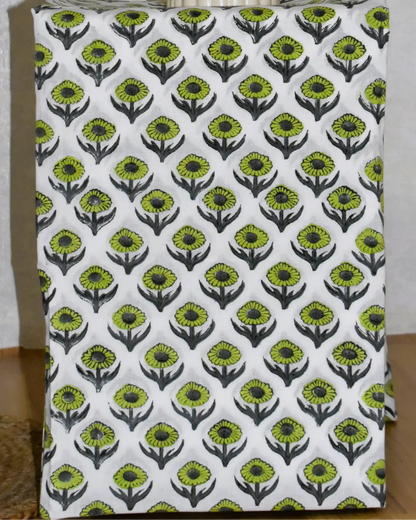 Timeless Blue Chanderi Silk Suit with Sanganeri Blue Floral Jaal Print