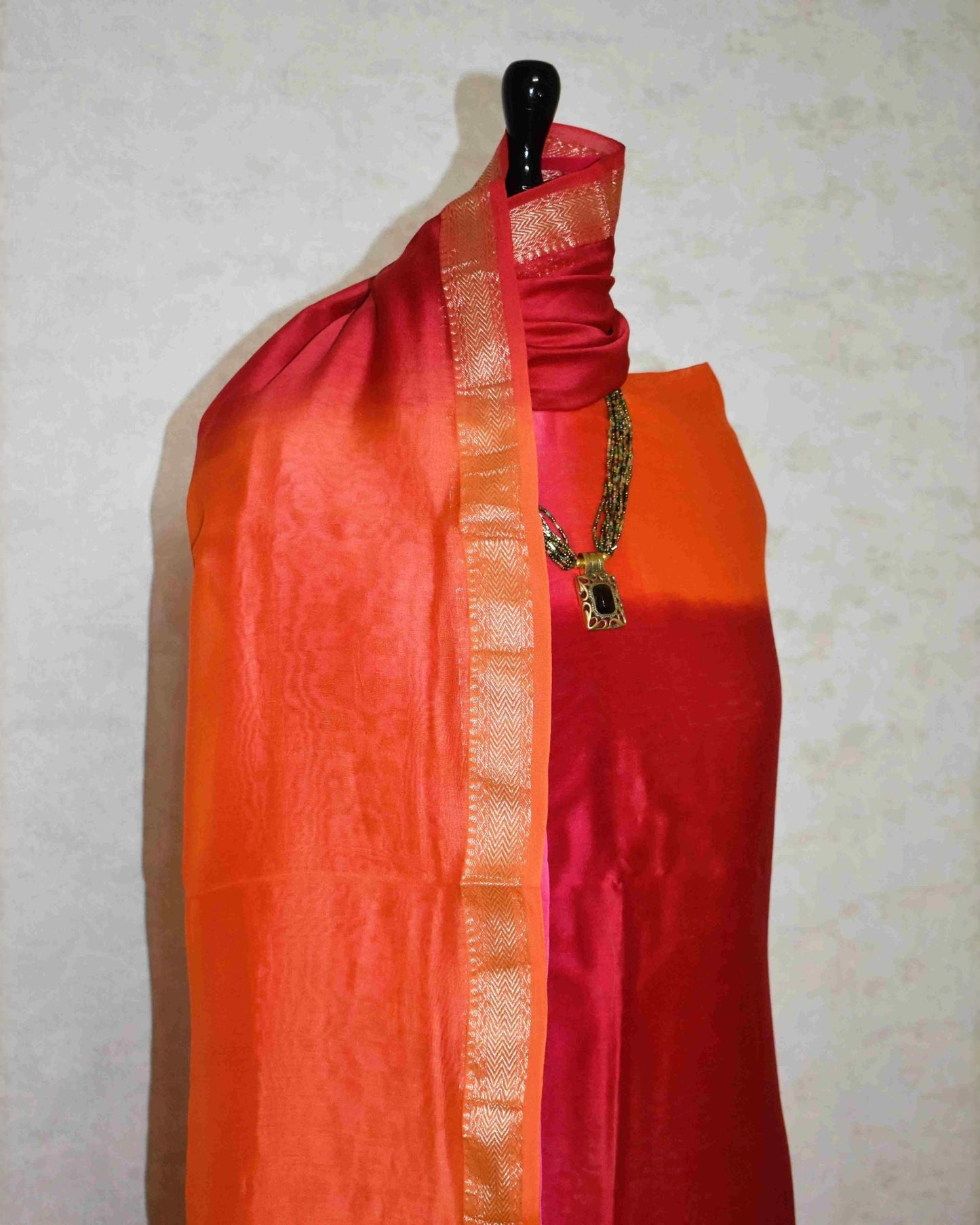 Ombre dyed Maheshwari Silk Suit Set