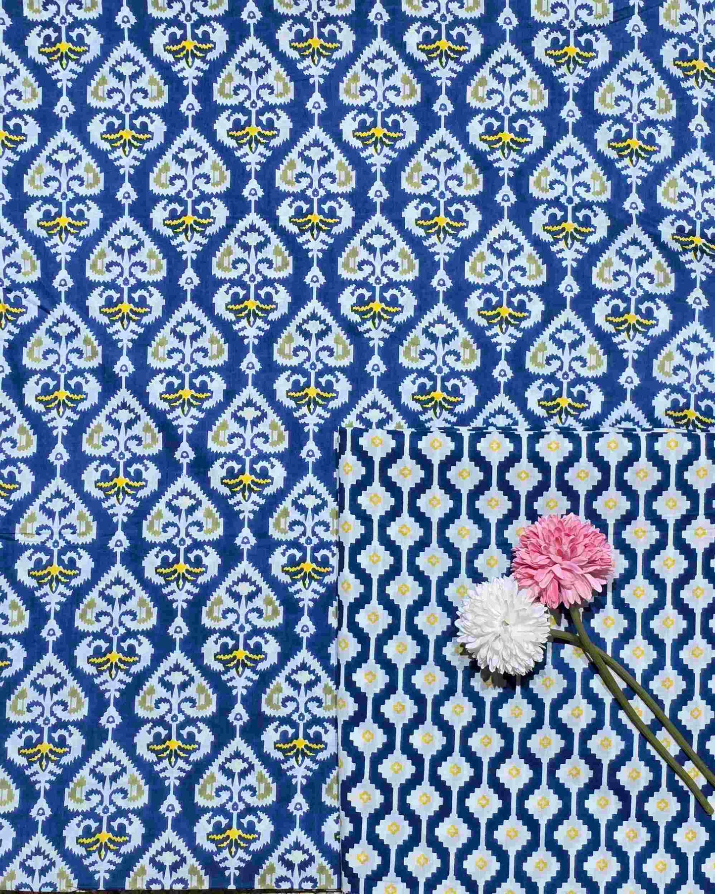 Jaipuri Block Printed Cotton Combo Set