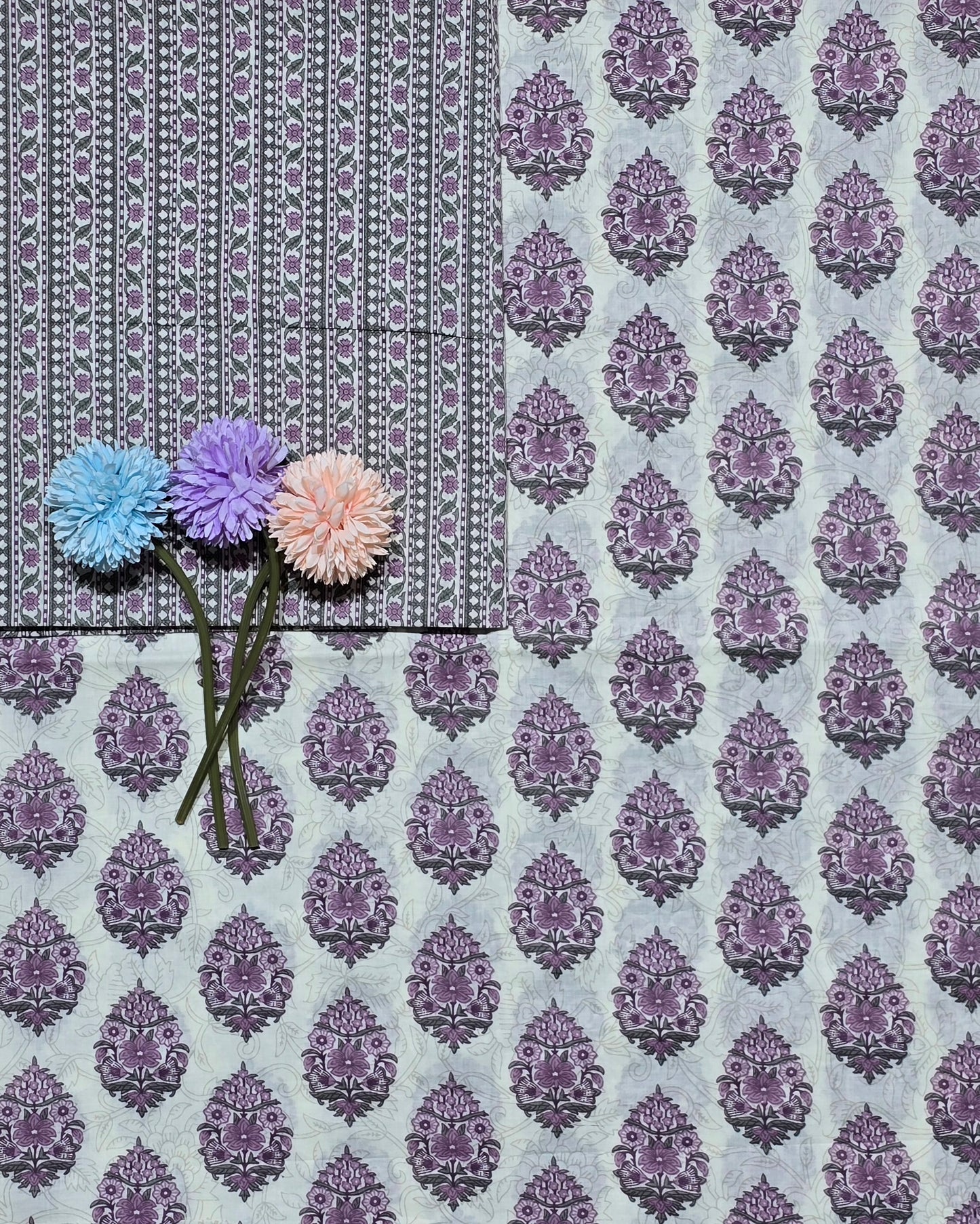 Sanganeri Hand Block Printed Cotton Combo Set