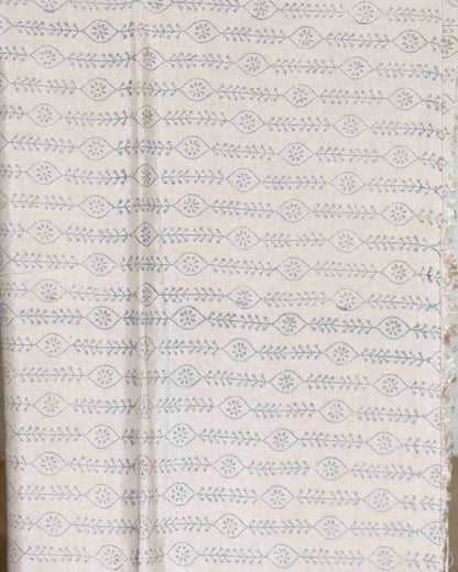 Hand Block Printed Chanderi Silk Suit with Santoon Bottom and Chanderi Silk Dupatta