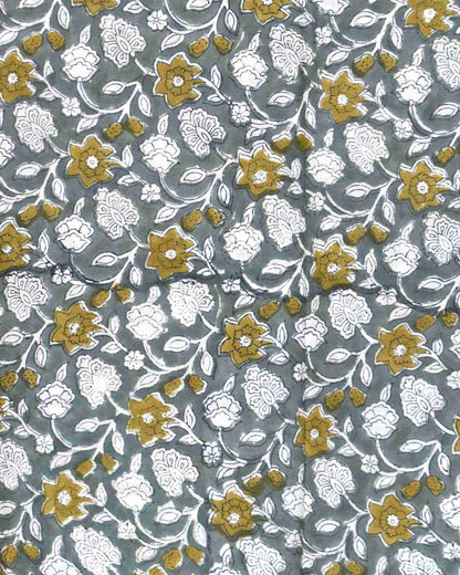 Hand Block Printed Chanderi Silk Suit