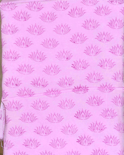 Hand Block Printed Chanderi Silk Suit with Santoon Bottom and Chanderi Silk Dupatta