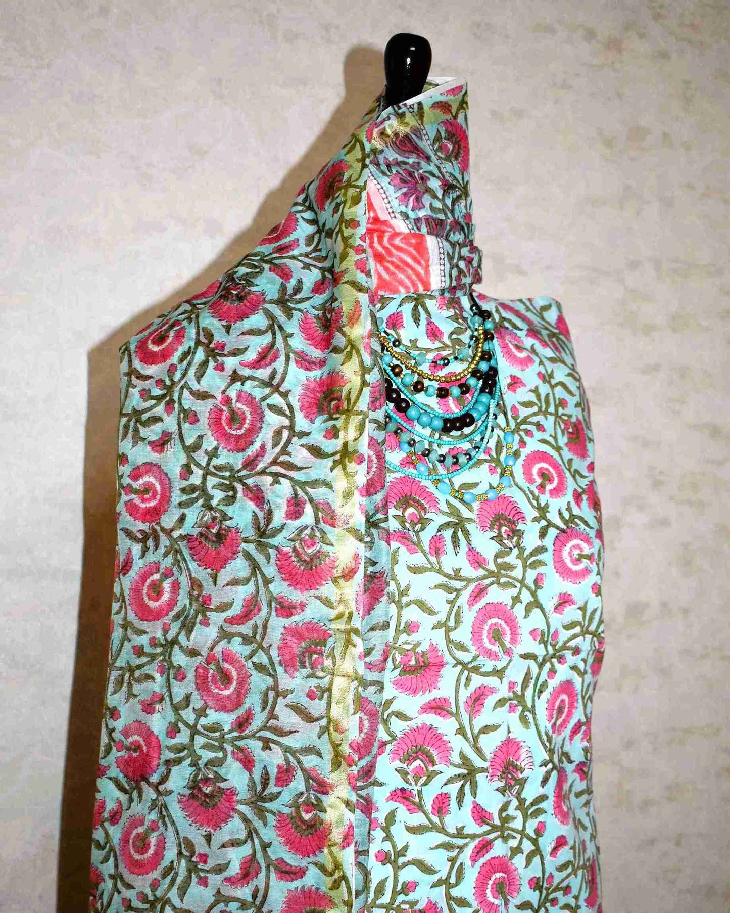 Hand Block Printed Premium Cotton Suit Set with Chanderi Silk Dupatta - Curated Edit