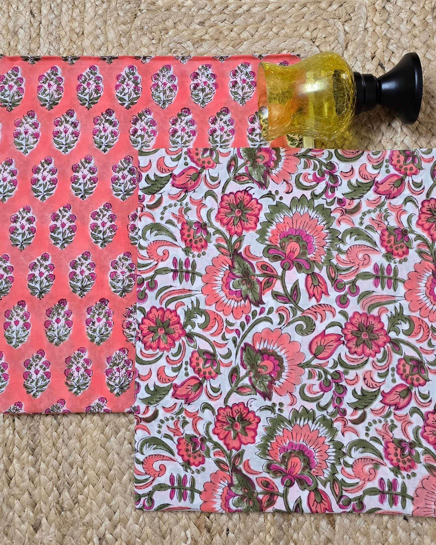 Jaipuri Block Printed Cotton Combo Set