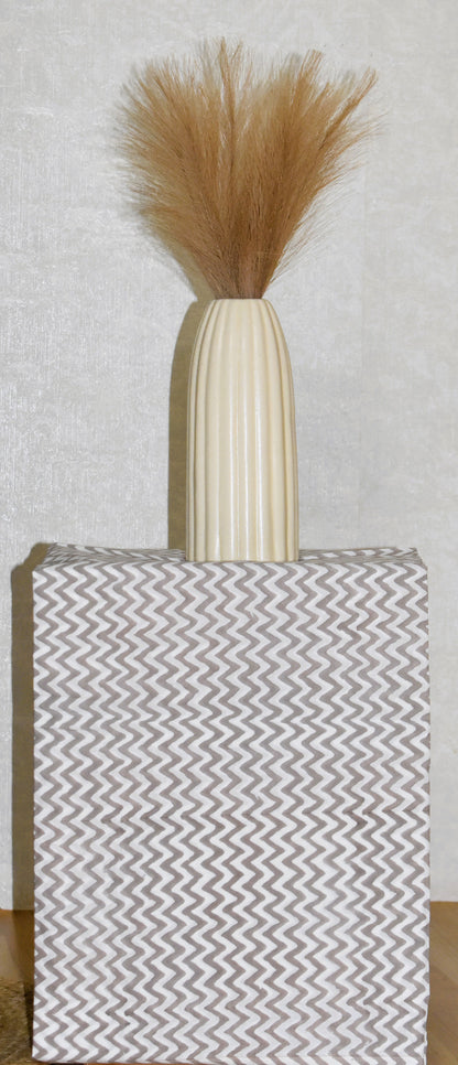 All-over Botanical in Blue Grey Hand Block Printed Cotton Suit with Malmal Dupatta