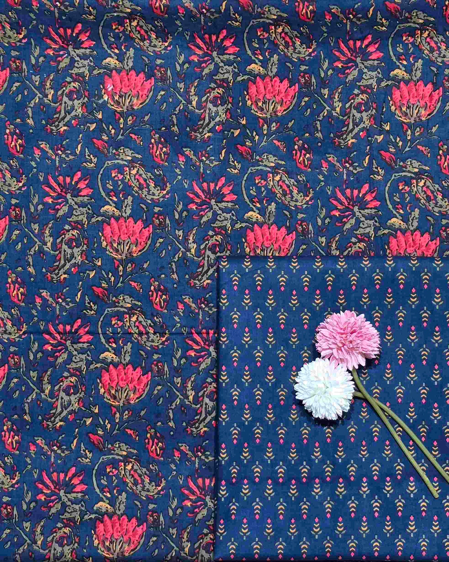 Jaipuri Block Printed Cotton Combo Set