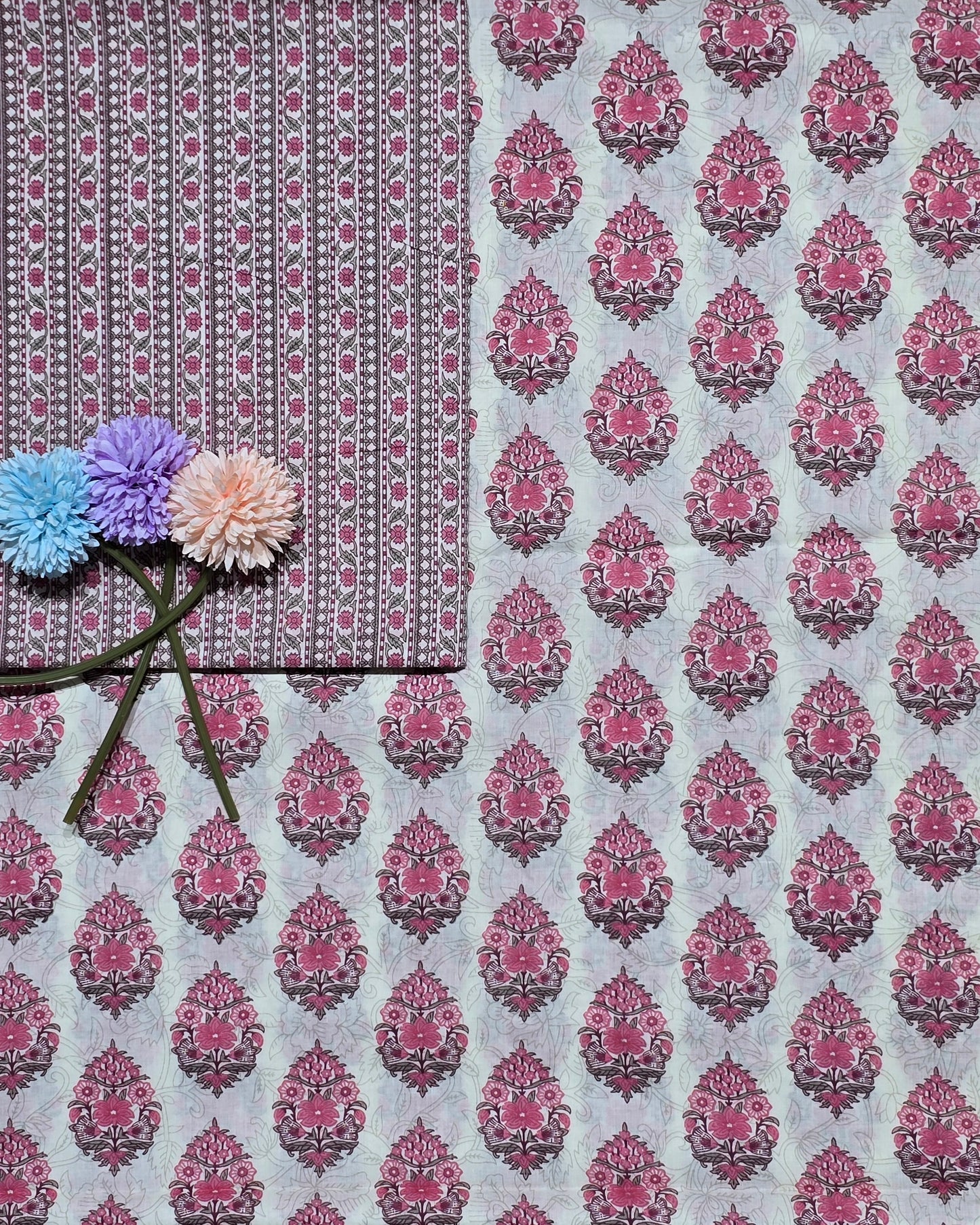 Sanganeri Hand Block Printed Cotton Combo Set