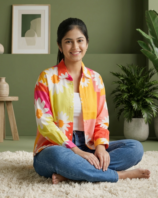 Daisy Pop Oversized Shirt