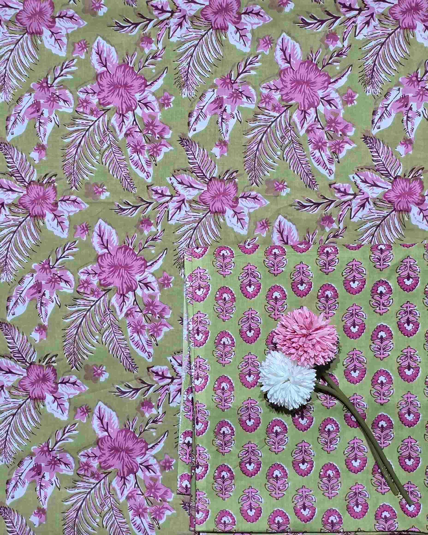 Jaipuri Block Printed Cotton Combo Set