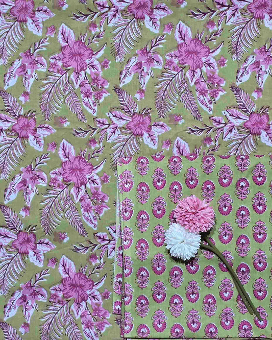 Jaipuri Block Printed Cotton Combo Set