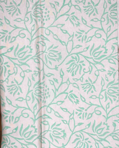 Hand Block Printed Chanderi Silk Suit with Santoon Bottom and Chanderi Silk Dupatta