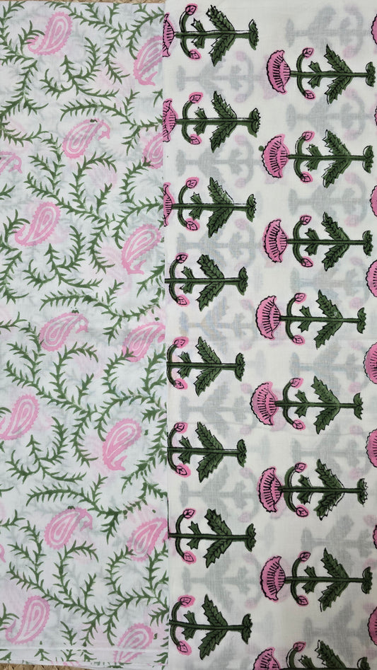 Jaipuri Block Printed Cotton Combo Set