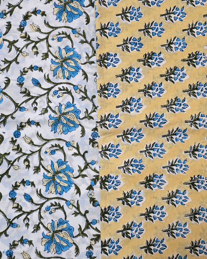 Jaipuri Block Printed Cotton Combo Set