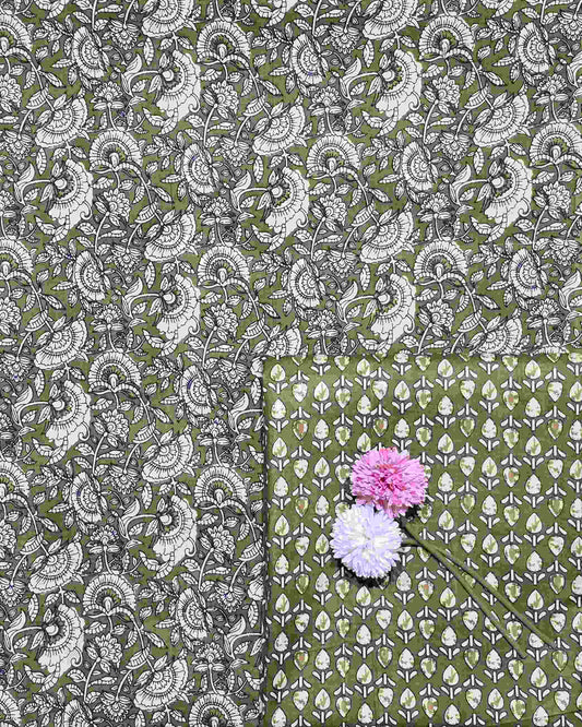 Jaipuri Block Printed Cotton Combo Set