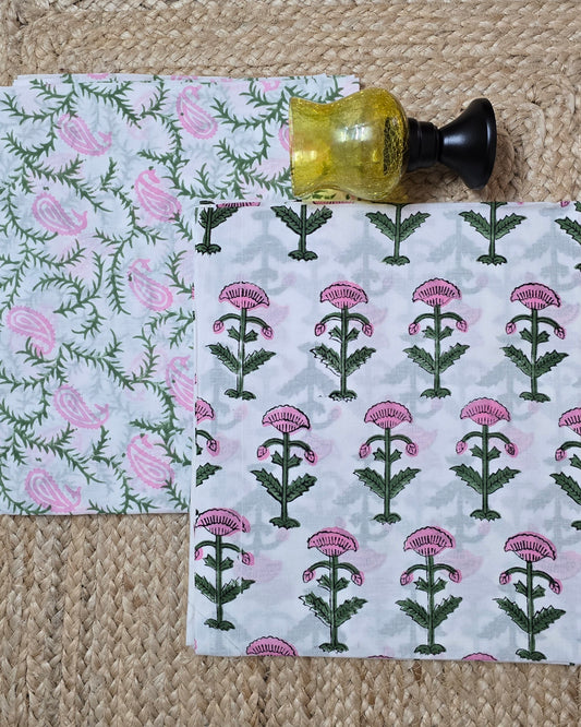 Jaipuri Block Printed Cotton Combo Set