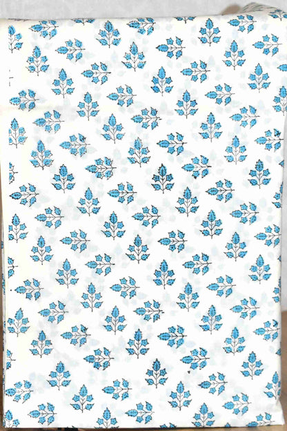 Hand Embroidered and Hand Block Printed Premium Cotton Unstitched Suit with Chanderi Silk Dupatta - Designer Edit