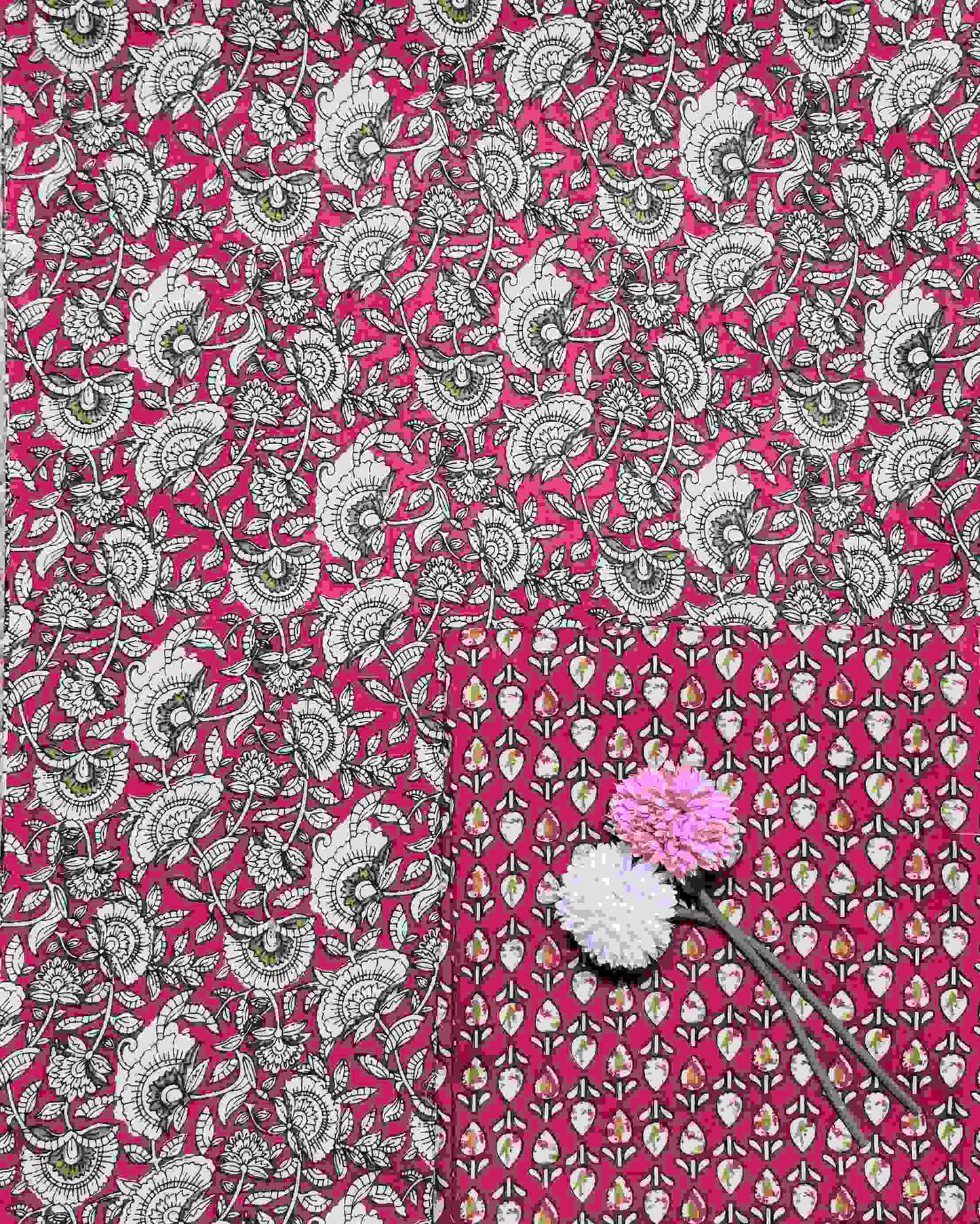 Jaipuri Block Printed Cotton Combo Set