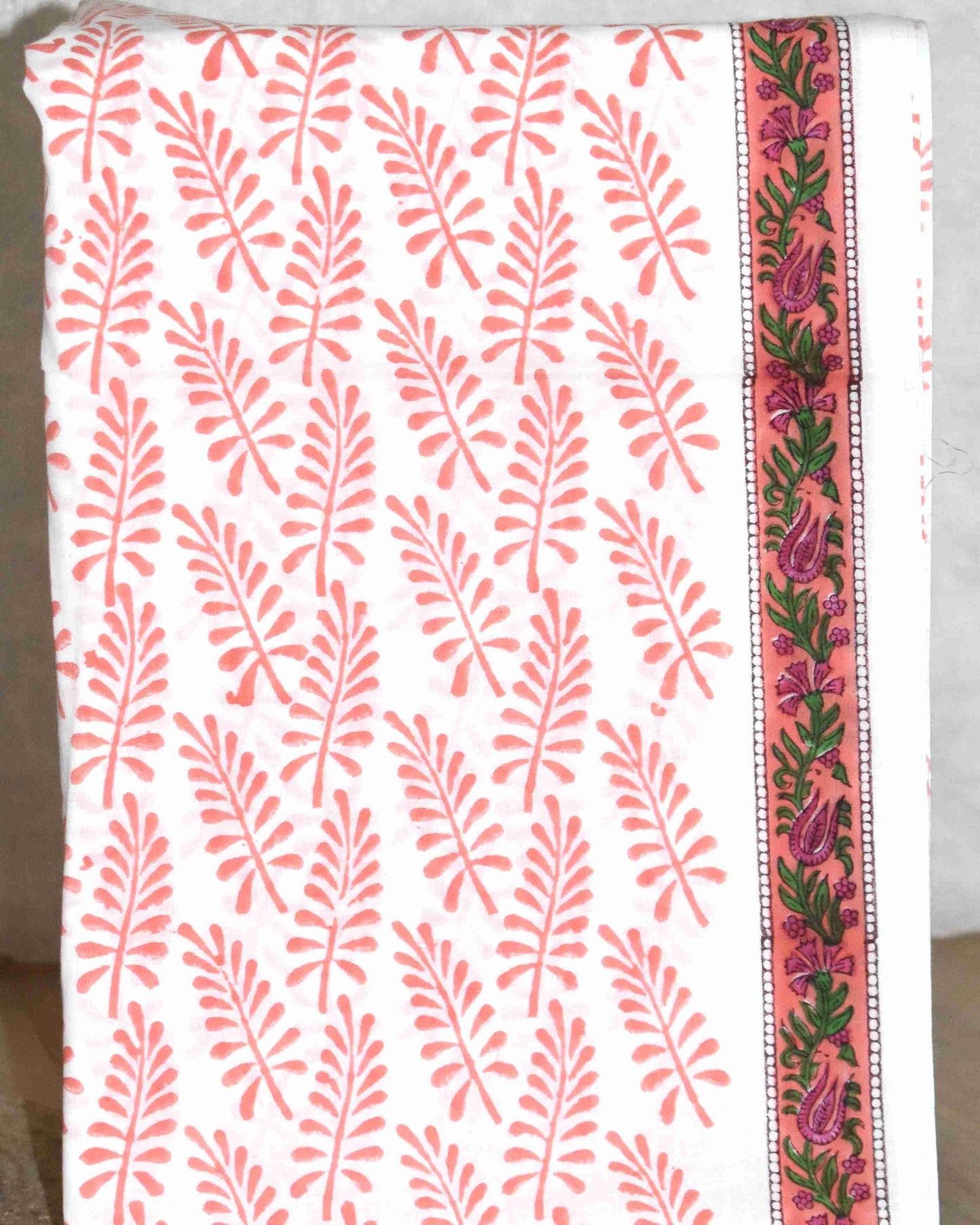 Jaipuri Printed Unstitched Cotton Suit Set with malmal dupatta