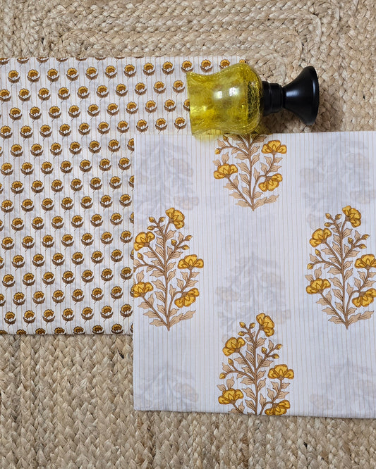Jaipuri Block Printed Cotton Combo Set