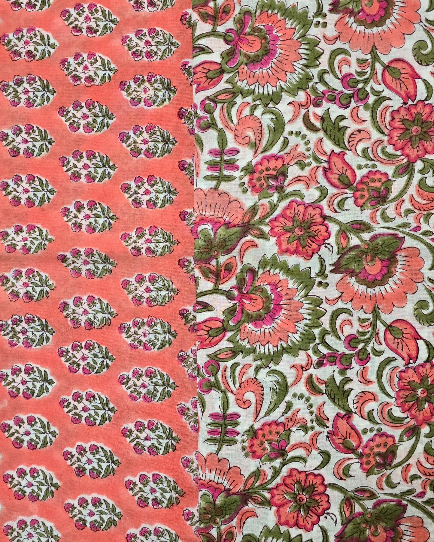 Jaipuri Block Printed Cotton Combo Set