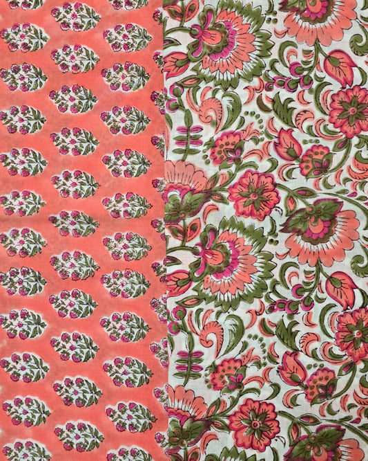 Jaipuri Block Printed Cotton Combo Set